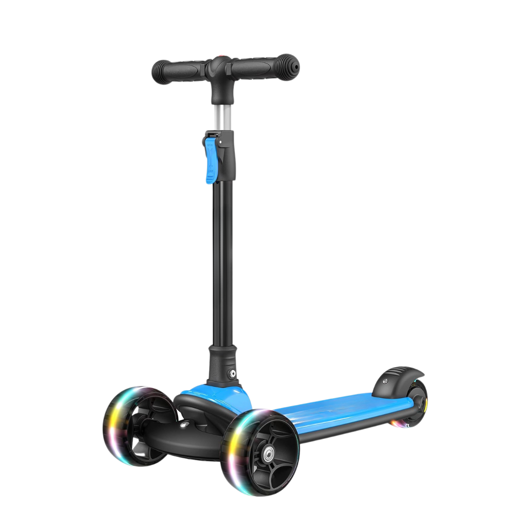 3-Wheel Kick Scooter for Kids with LED Wheels and Folding Handle