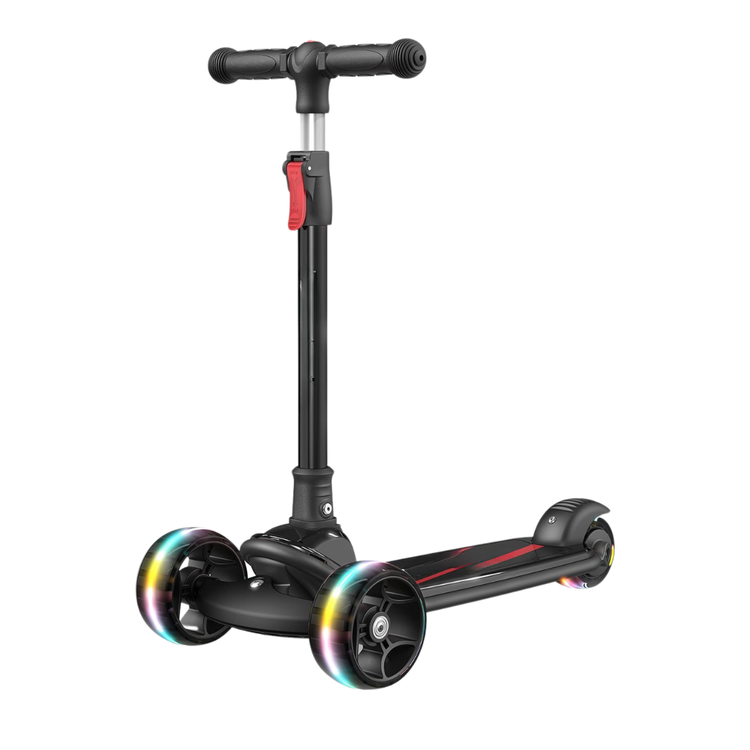 3-Wheel Kick Scooter for Kids with LED Wheels and Folding Handle