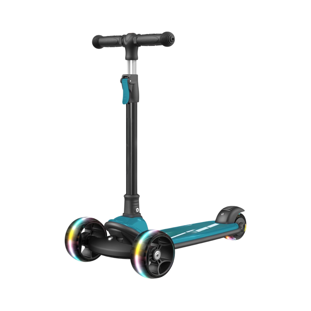 3-Wheel Kick Scooter for Kids with LED Wheels and Folding Handle