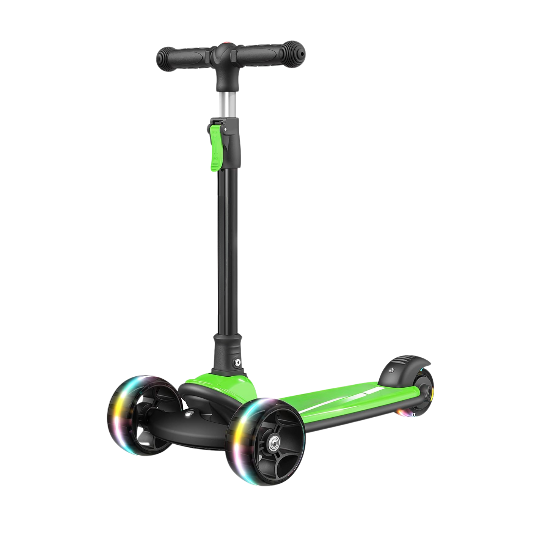 3-Wheel Kick Scooter for Kids with LED Wheels and Folding Handle