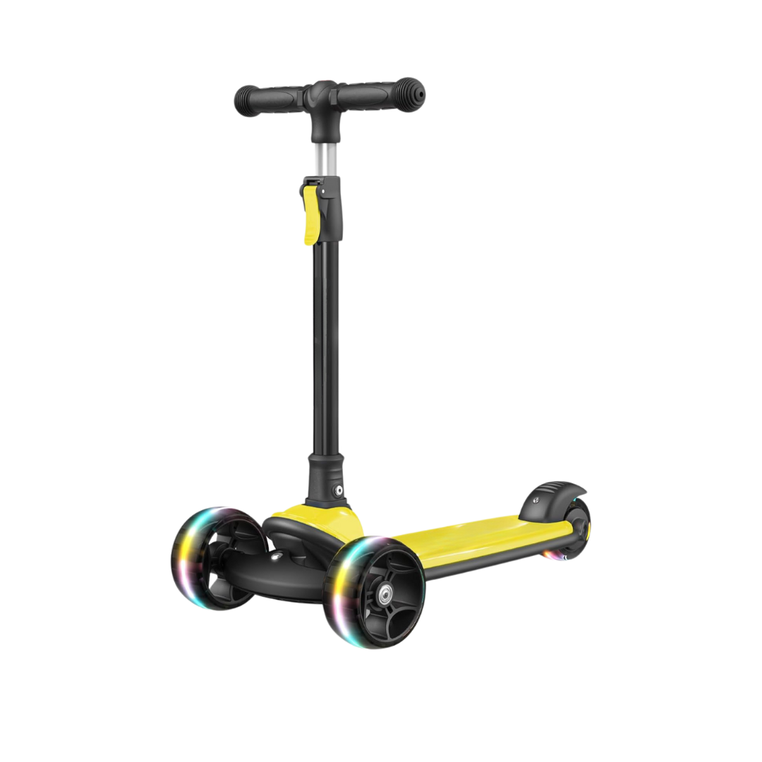 3-Wheel Kick Scooter for Kids with LED Wheels and Folding Handle