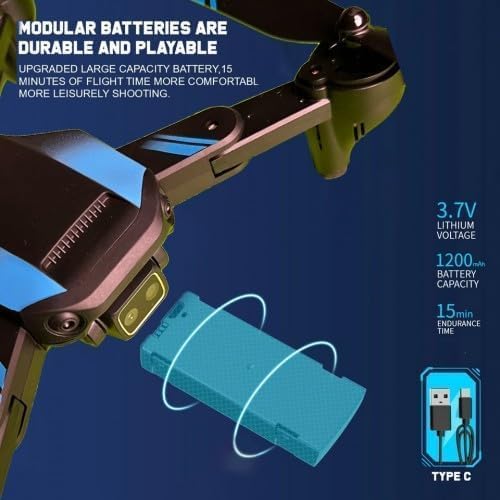 1080p Camera Drone, 2025 Advanced Gimbal Stabilization, Color black