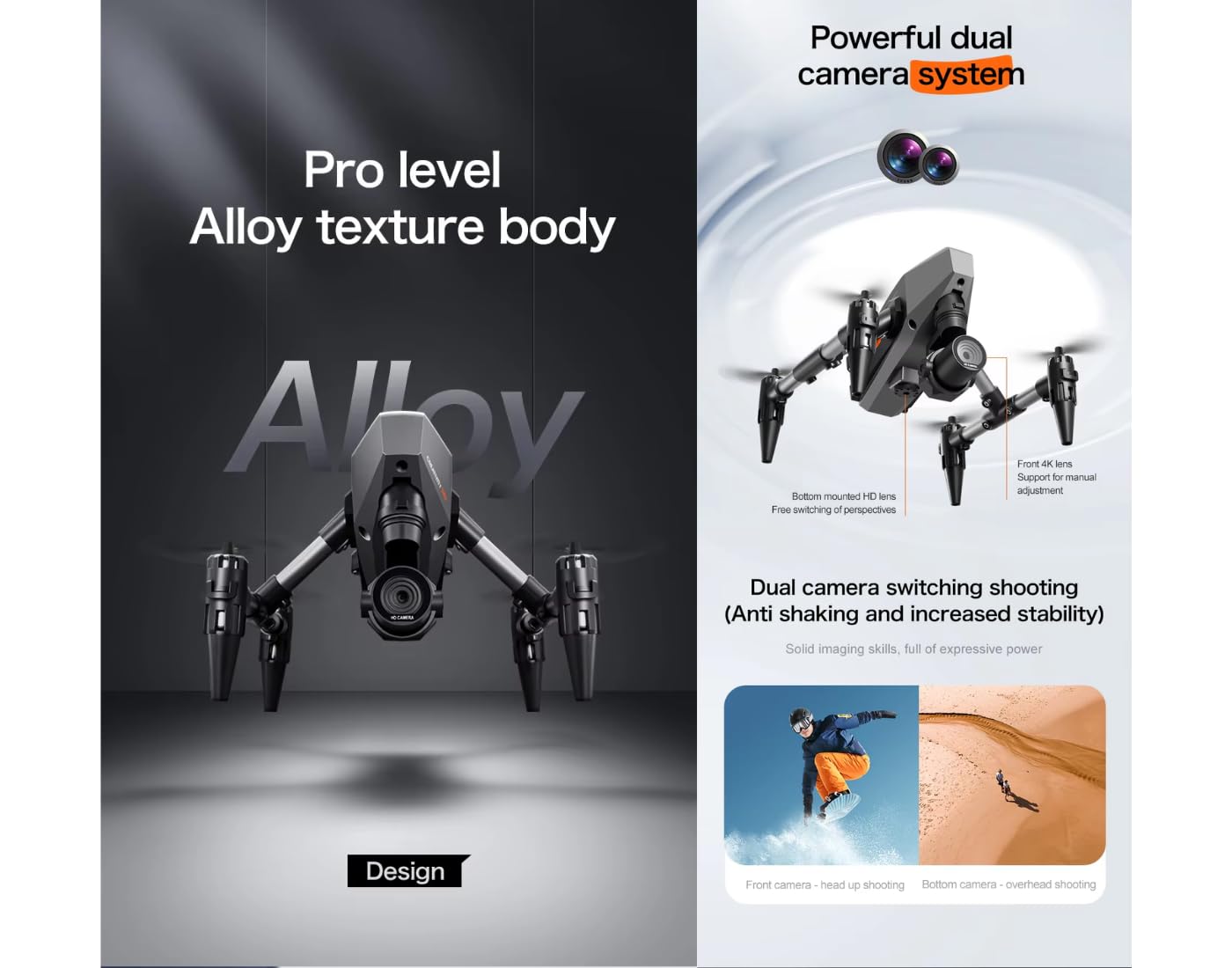 2025 Foldable Design Toy Drone, Color black
