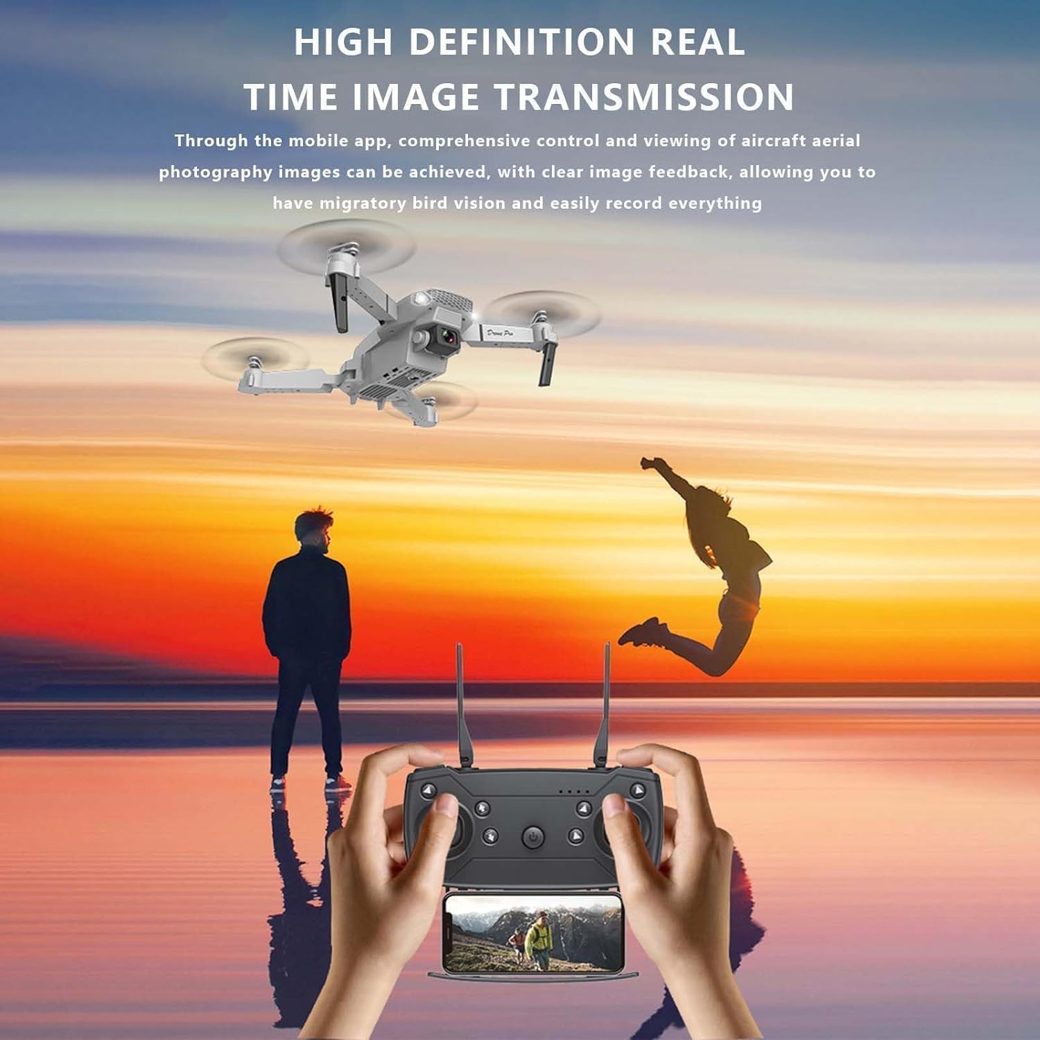 2025 High Definition Drone, Real Time Video Transmission, Color black