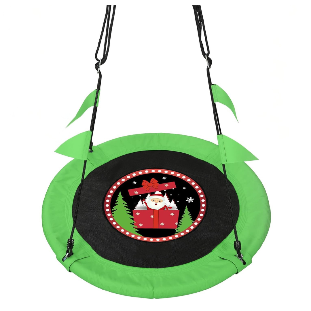 40 Inch Saucer Tree Swing with 900lb Capacity and Hanging Straps
