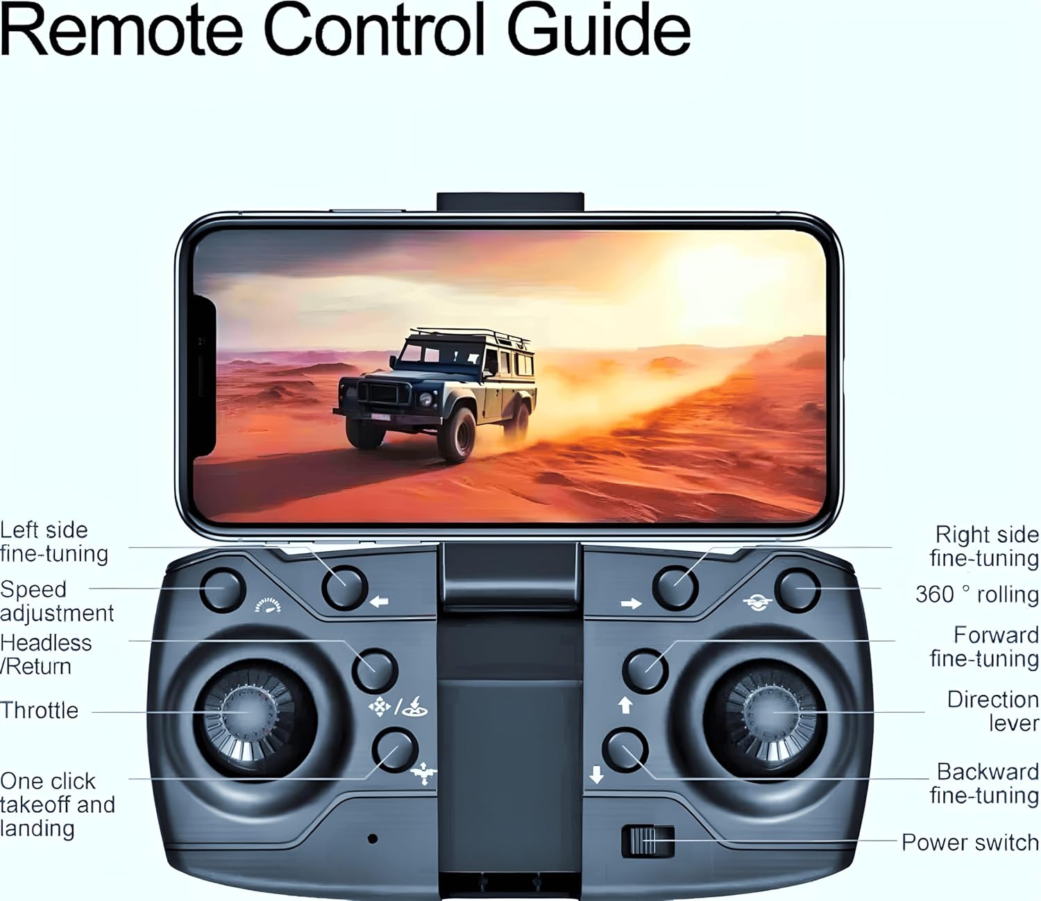 2025 Ultra HD Brushless Drone with Remote, Color black
