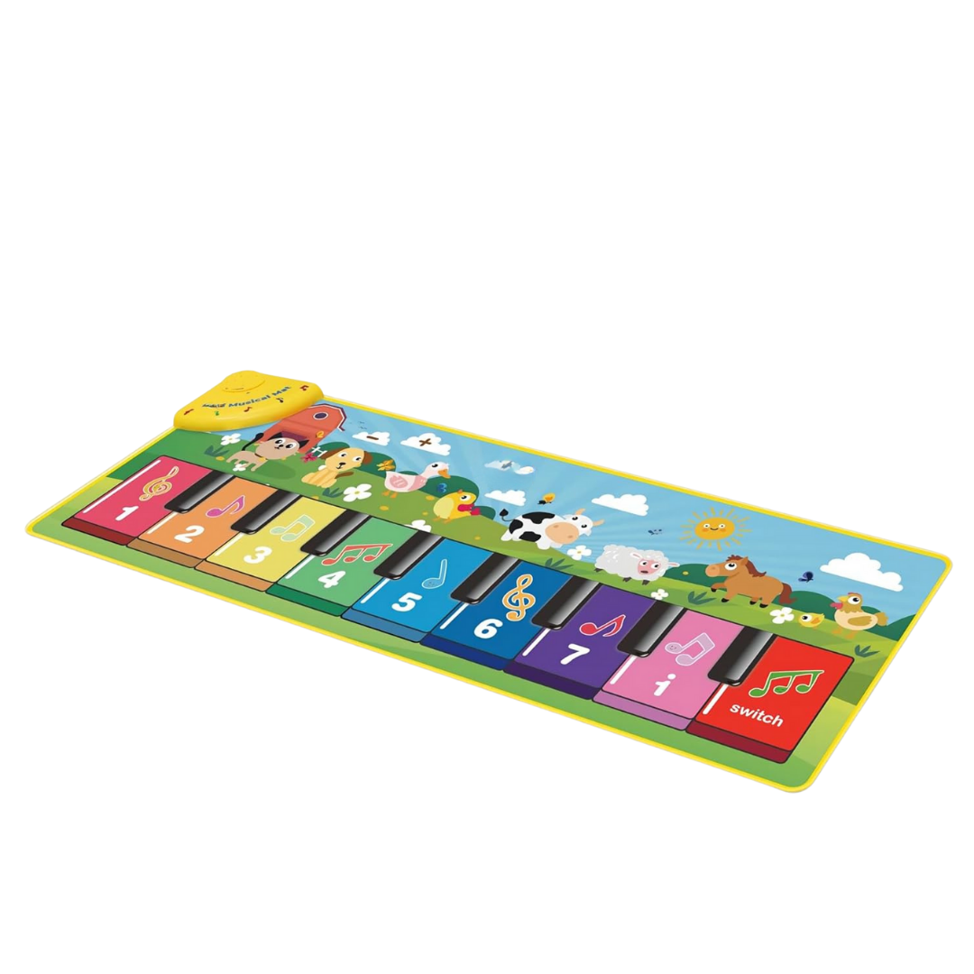 Floor Piano Play Mat with Animal Sounds and Music Keys for Toddlers