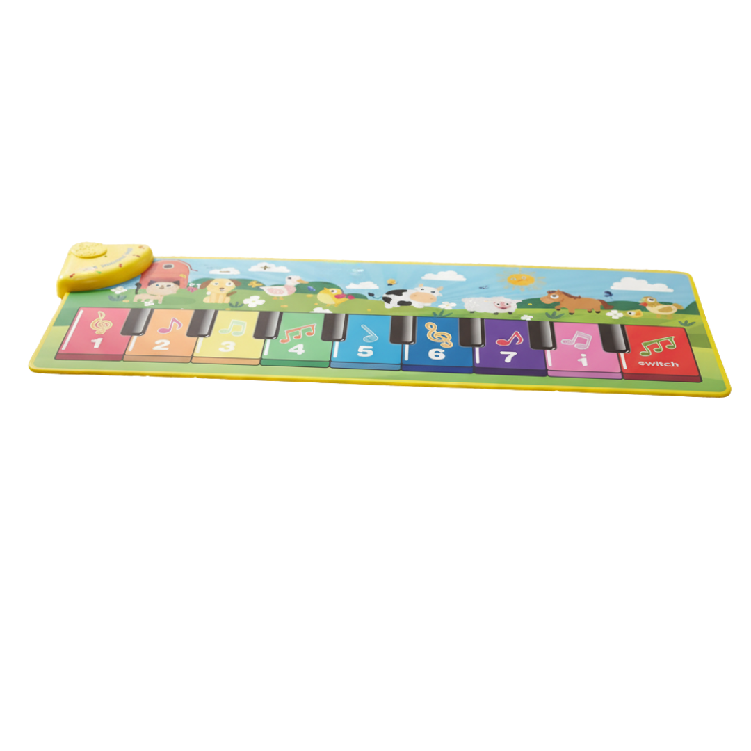 Floor Piano Play Mat with Animal Sounds and Music Keys for Toddlers