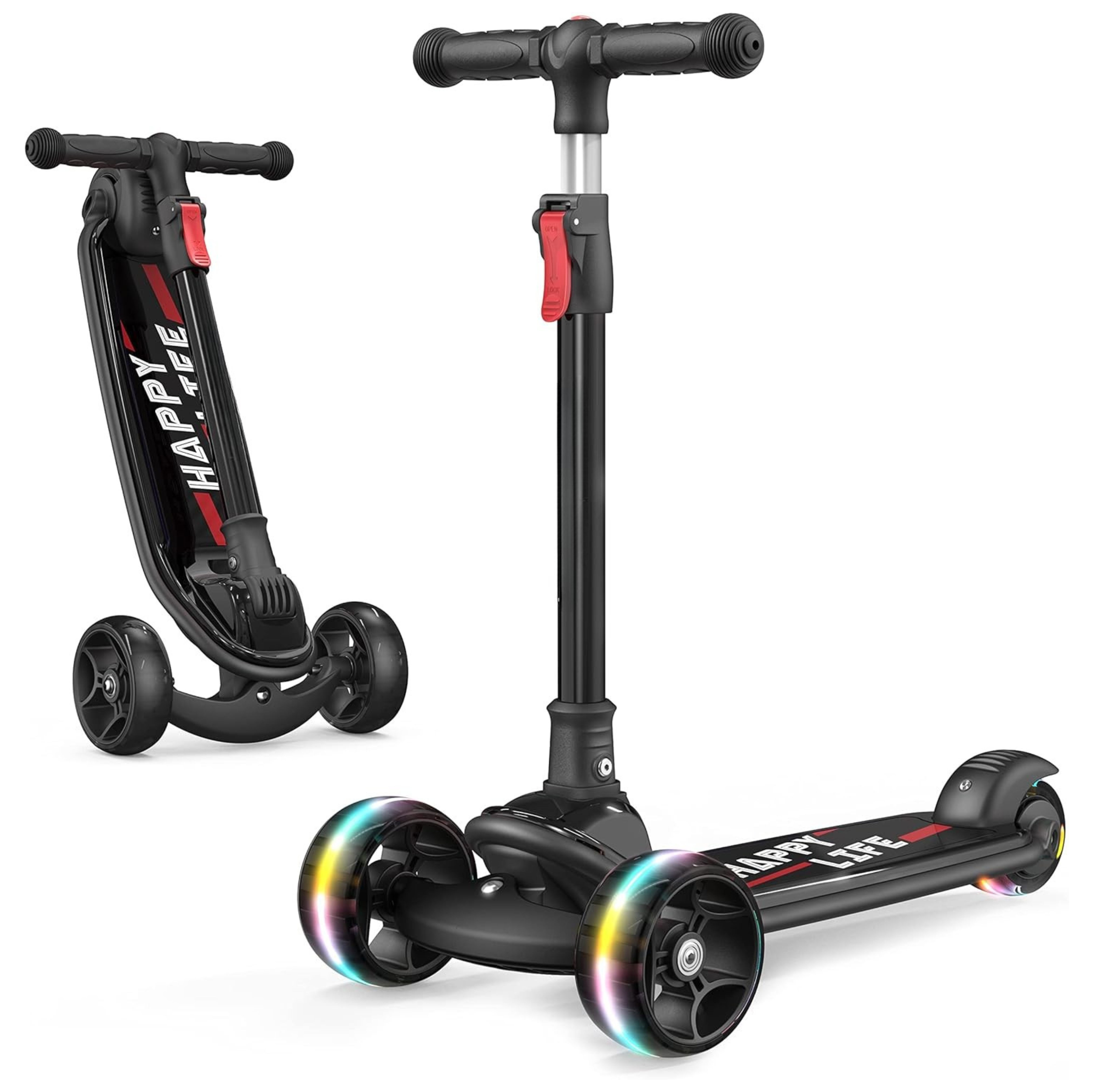 3 Wheel Kick Scooter for Kids with LED Wheels and Adjustable Height