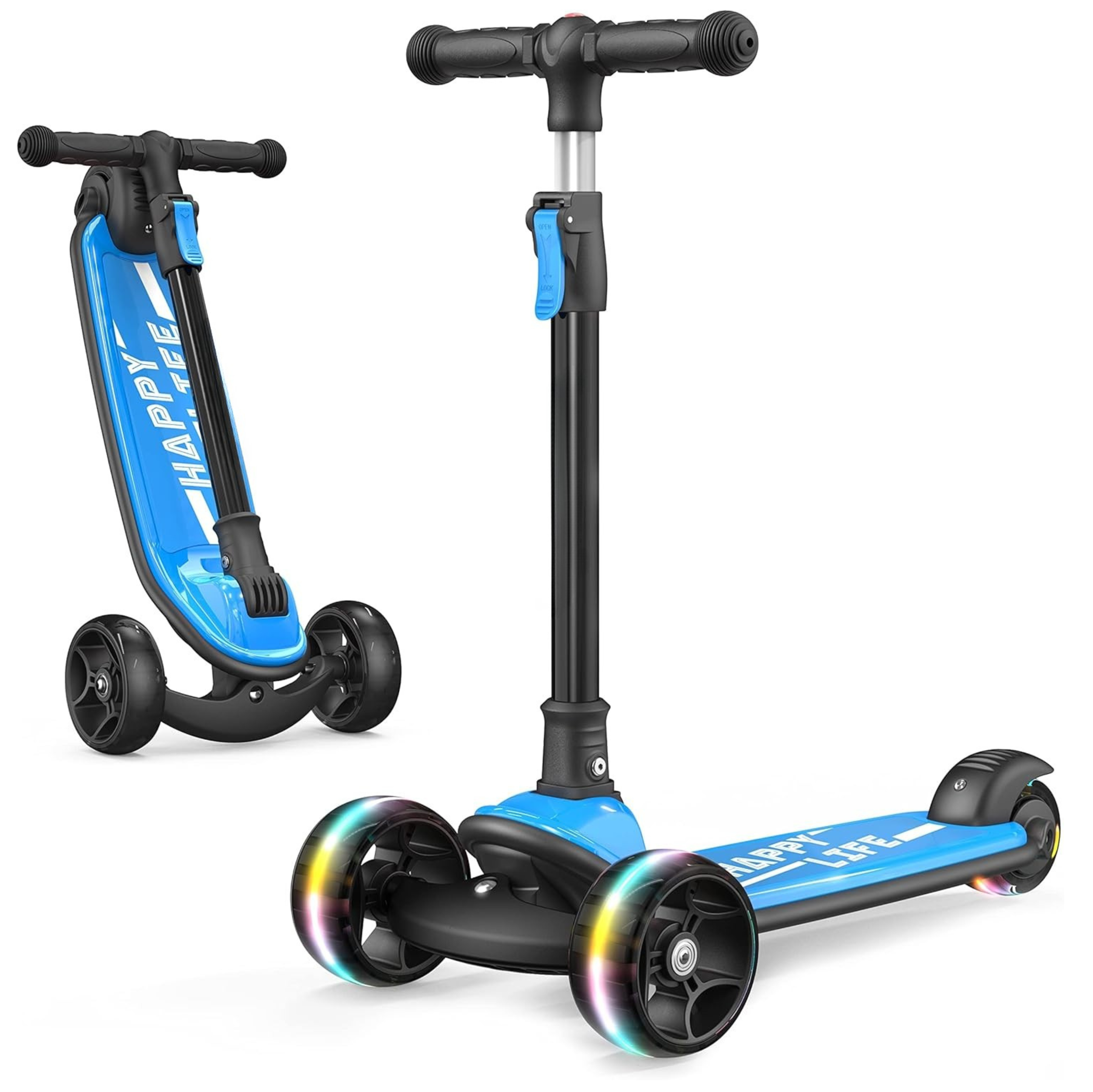 3 Wheel Kick Scooter for Kids with LED Wheels and Adjustable Height
