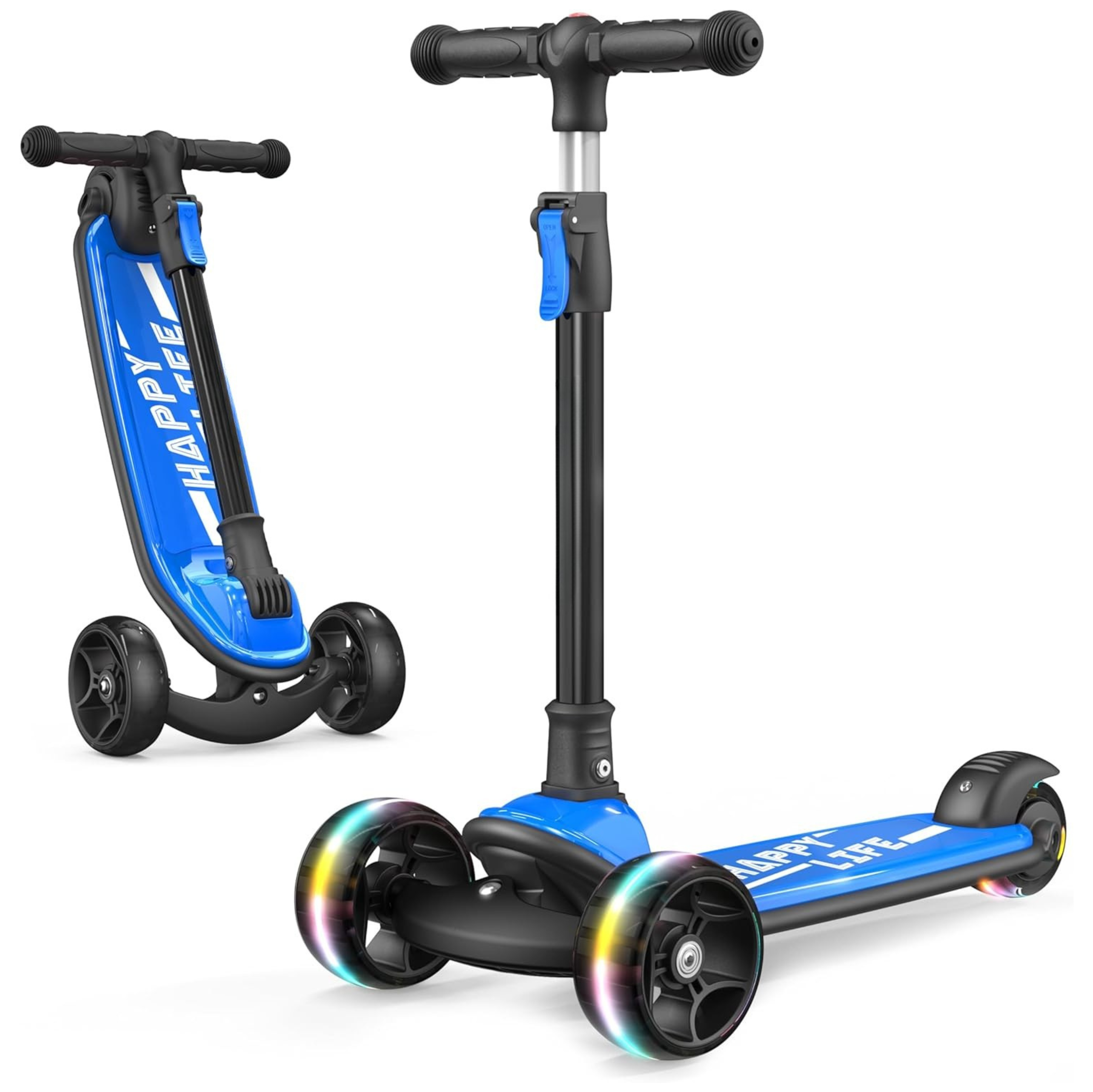 3 Wheel Kick Scooter for Kids with LED Wheels and Adjustable Height