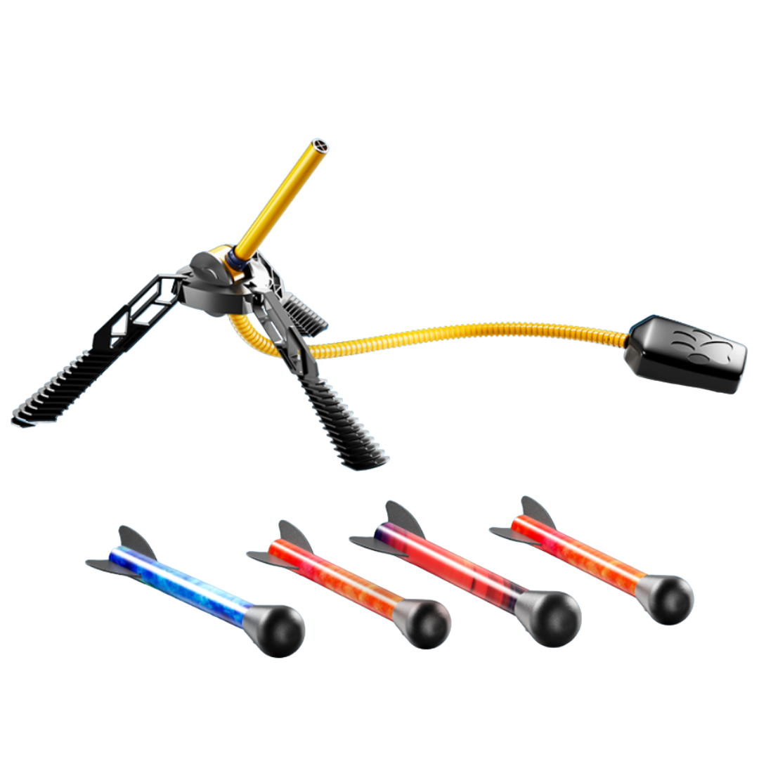 LED Rocket Launcher for Kids with Foam Rockets and Launch Pad