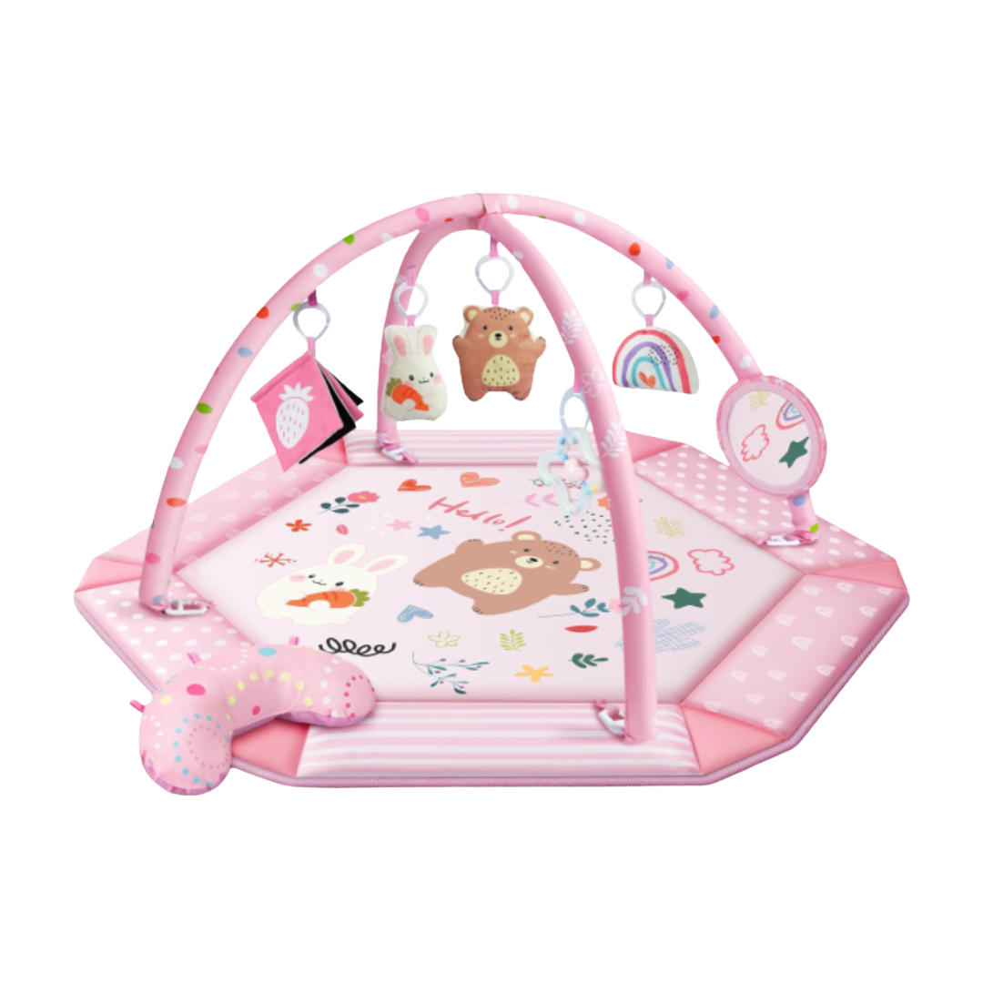 Baby Activity Play Mat with Ball Pit and Detachable Hanging Toys