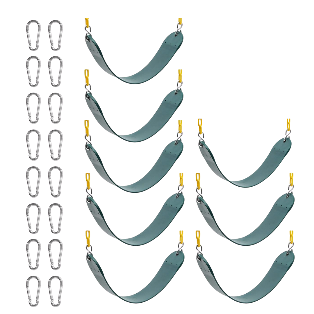 Heavy Duty Swing Seat Set with 66 Inch Chains and Metal Snap Hooks