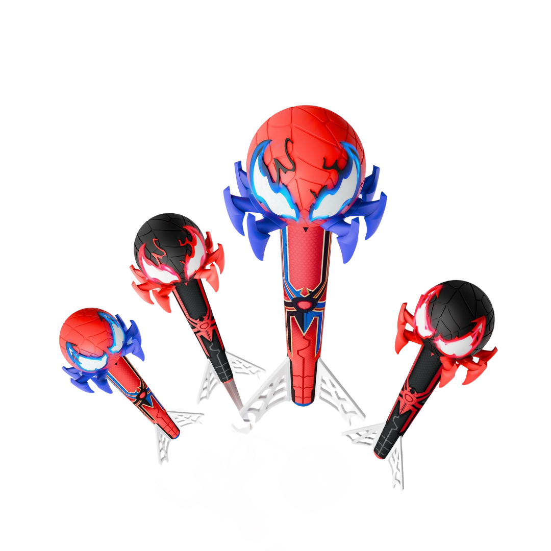 Spider Rocket Launcher for Kids with 4 Foam Rockets and Air Pump