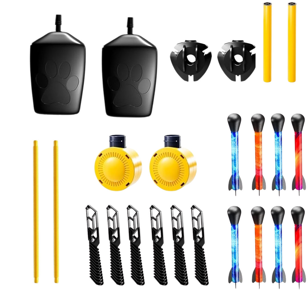 LED Rocket Launcher for Kids with Foam Rockets and Launch Pad