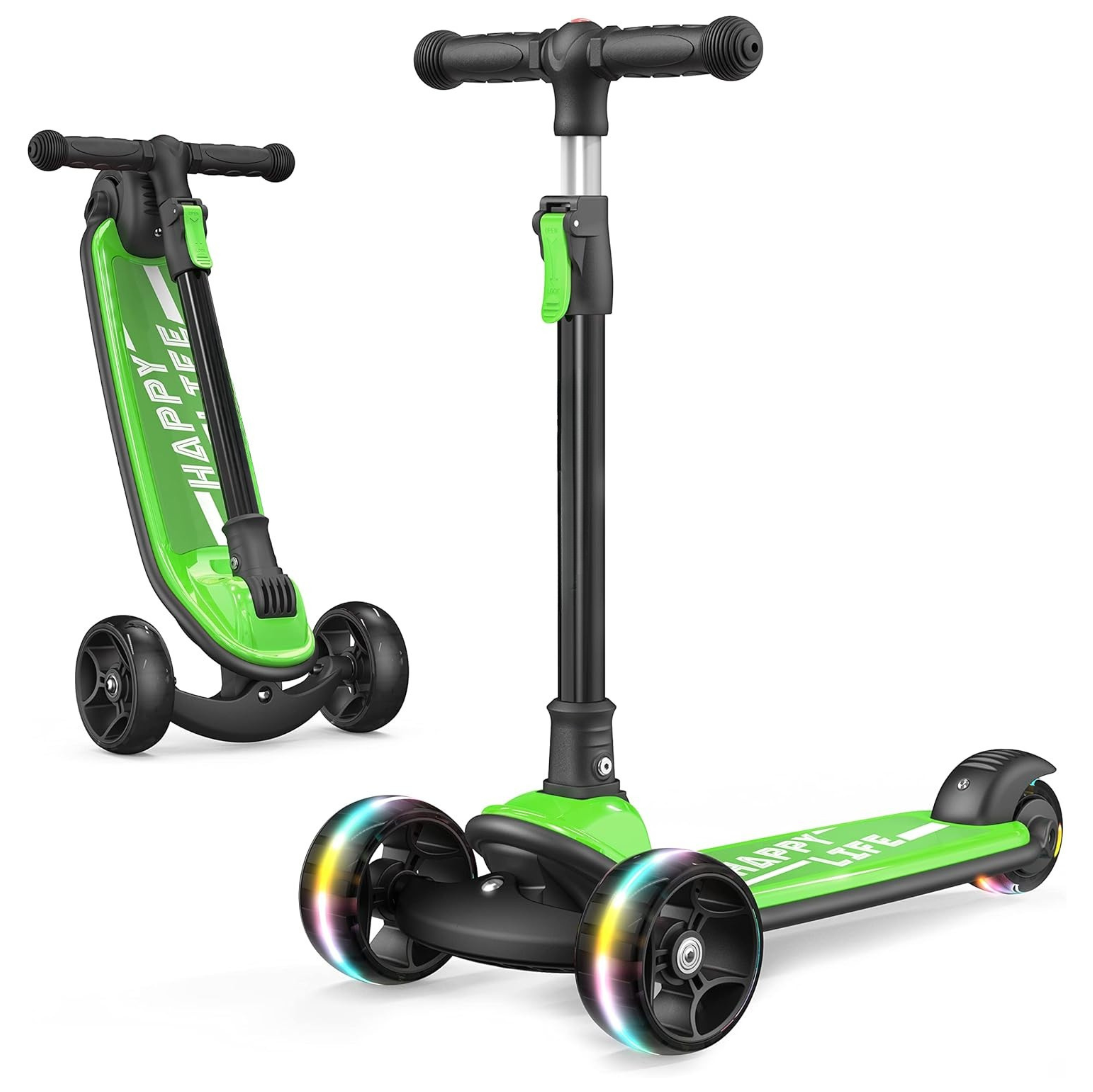 3 Wheel Kick Scooter for Kids with LED Wheels and Adjustable Height