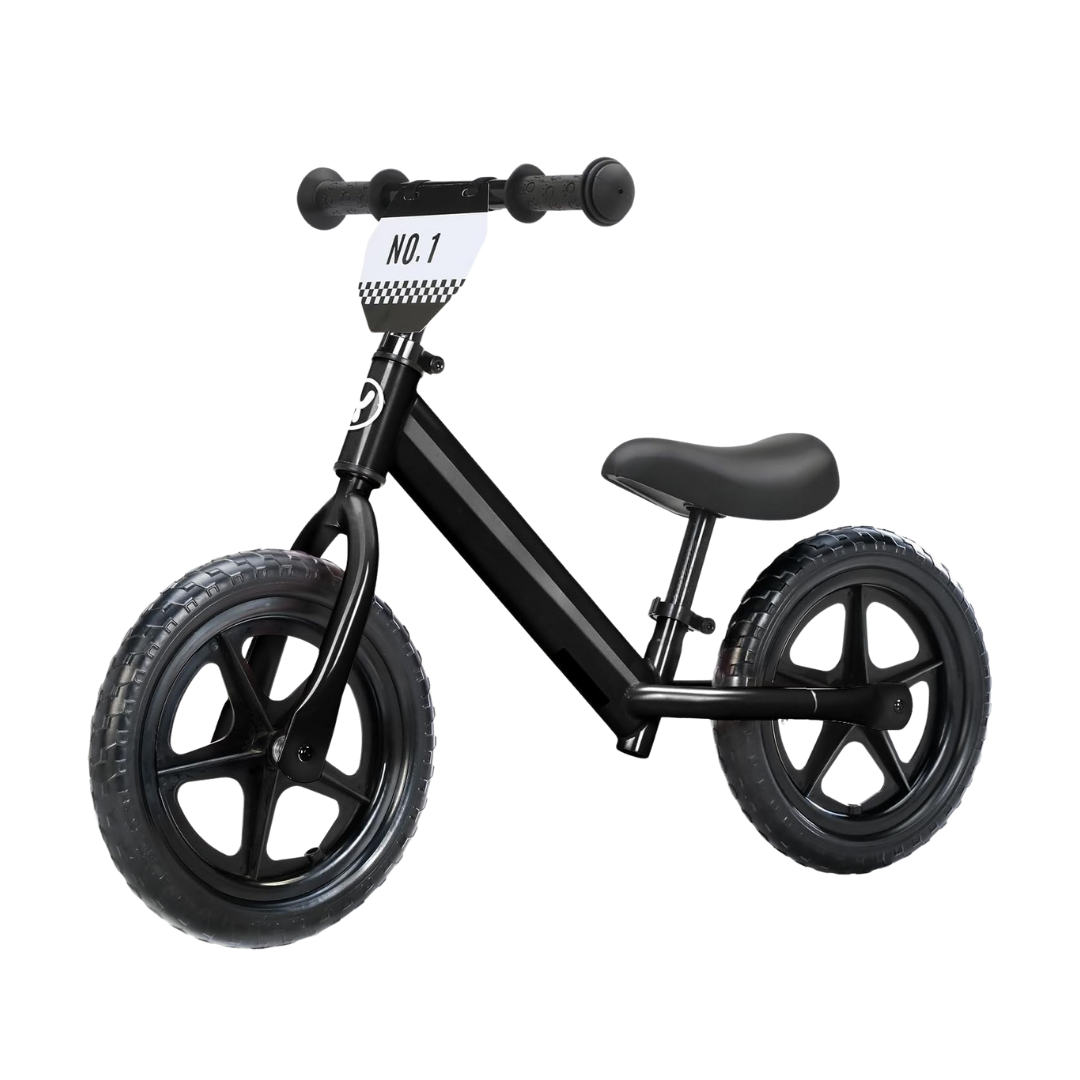 12 Inch Toddler Balance Bike with Adjustable Seat and Dual Suspension