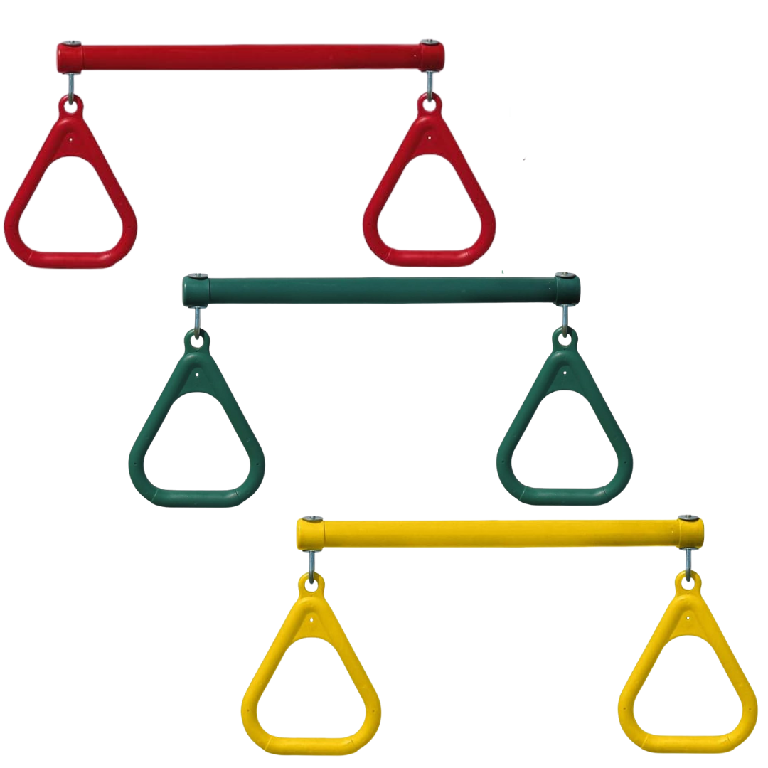 Trapeze Swing Bar with 48 Inch Chains and Locking Carabiners