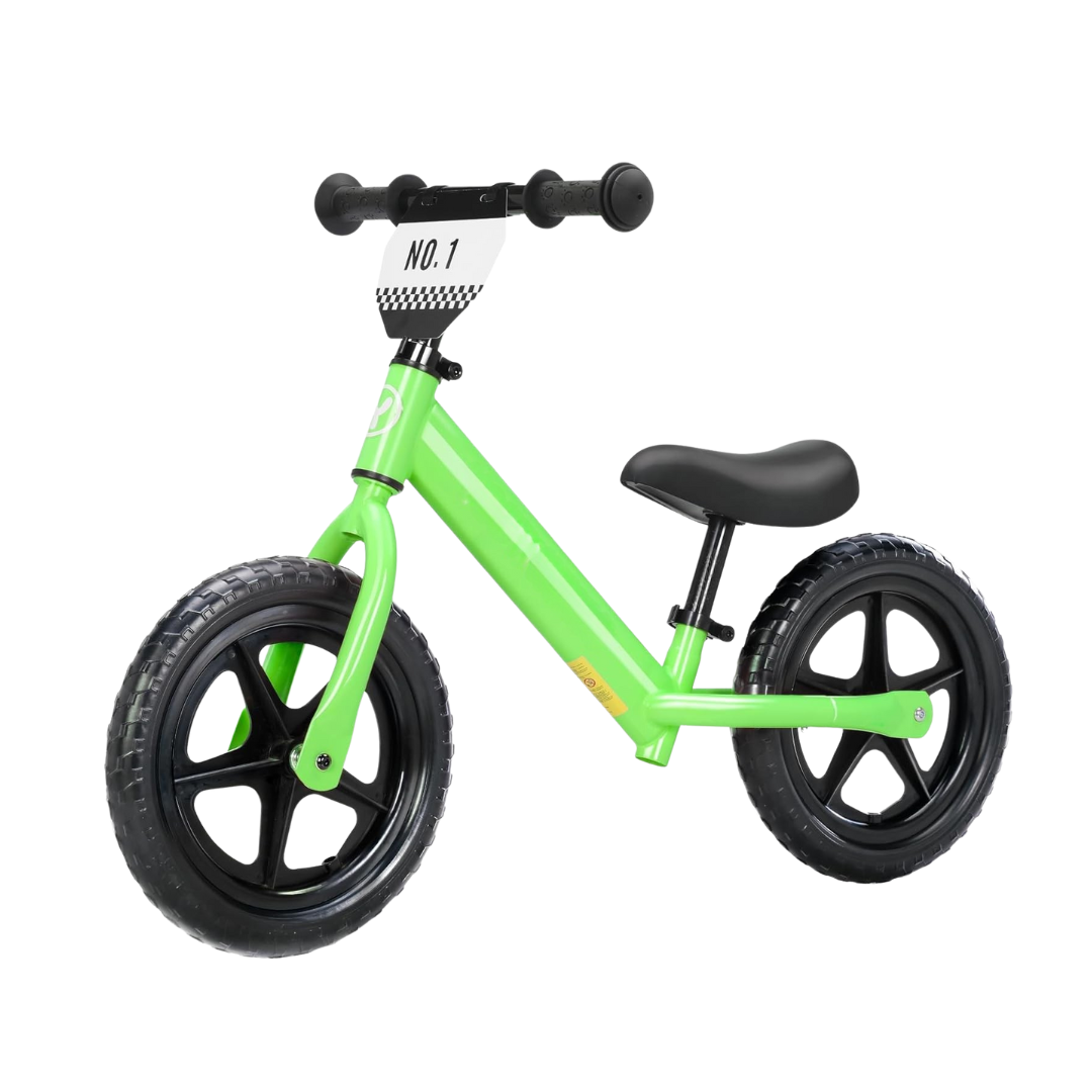 12 Inch Toddler Balance Bike with Adjustable Seat and Dual Suspension