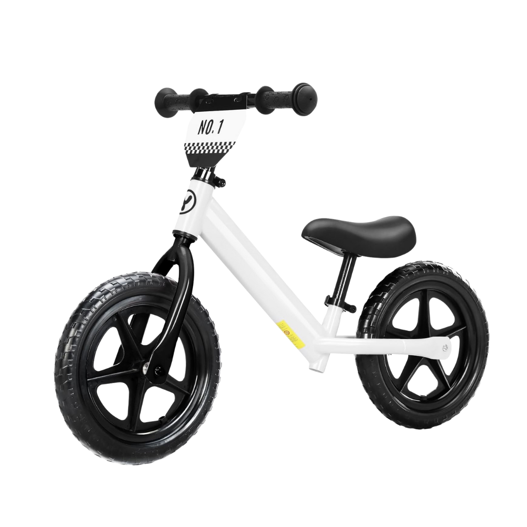 12 Inch Toddler Balance Bike with Adjustable Seat and Dual Suspension