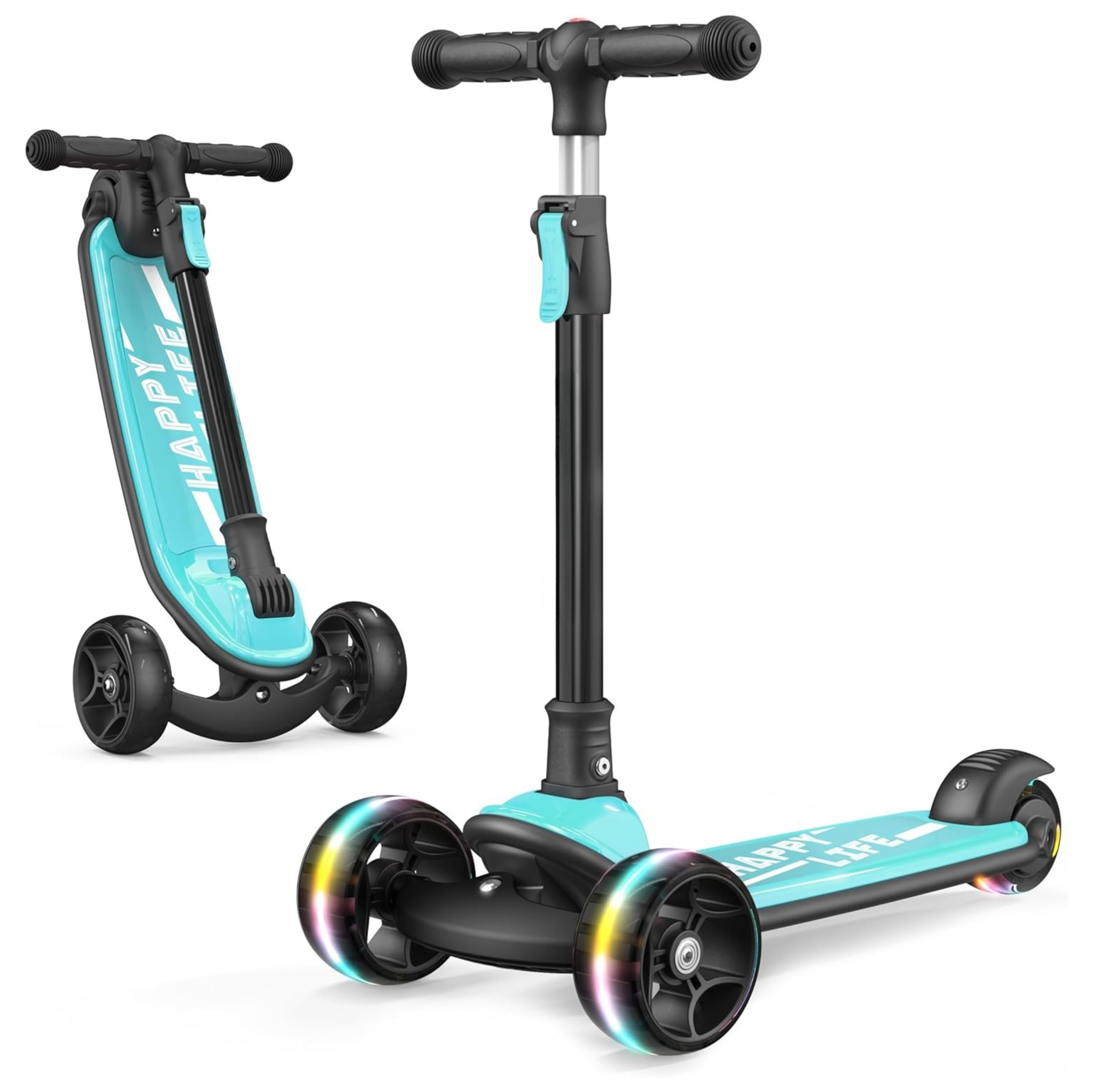 3 Wheel Kick Scooter for Kids with LED Wheels and Adjustable Height