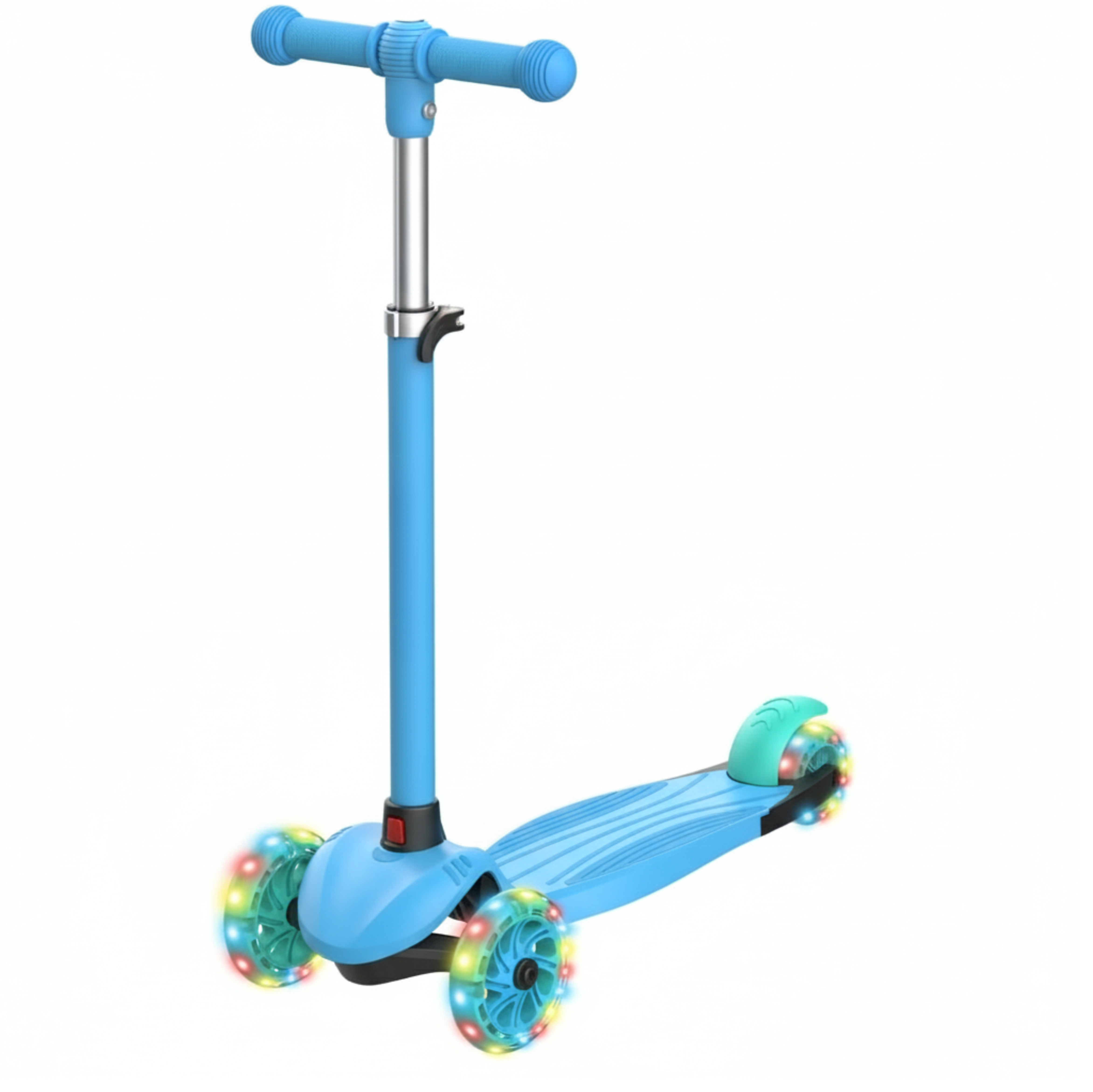 Kids 3 Wheel Kick Scooter with LED Wheels and Adjustable Handlebars