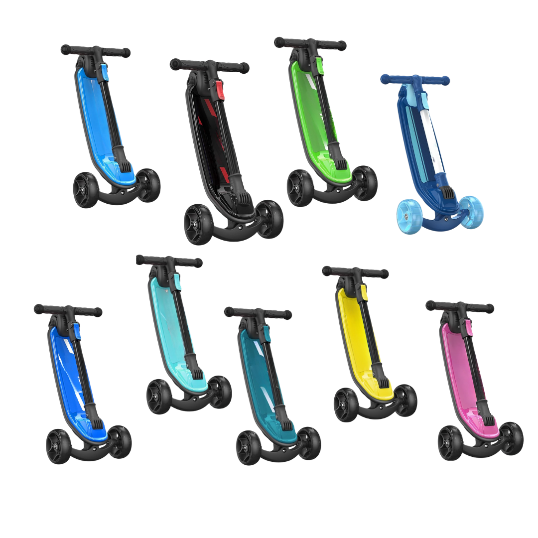 3-Wheel Kick Scooter for Kids with LED Wheels and Folding Handle
